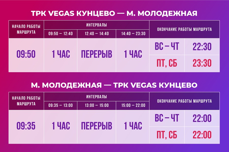 Расписание автобусов